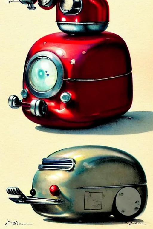 Prompt: ( ( ( ( ( 1 9 5 0 s retro future android robot fat robot toaster mouse wagon. muted colors., ) ) ) ) ) by jean - baptiste monge,!!!!!!!!!!!!!!!!!!!!!!!!! chrome red