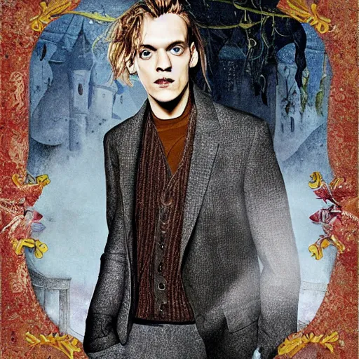 Image similar to jamie campbell bower, storybook, illustration