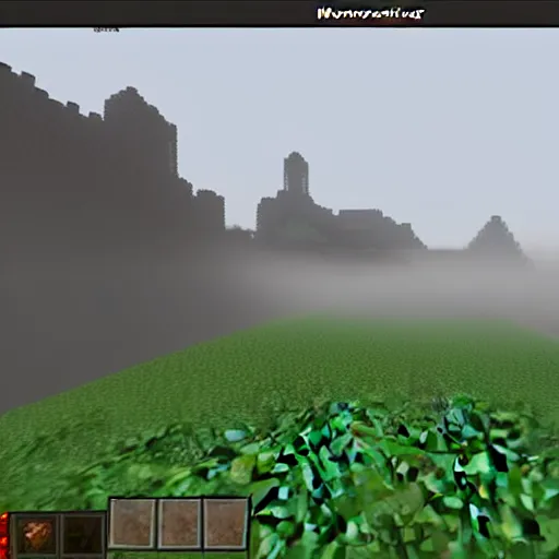 Image similar to minecraft scary fog