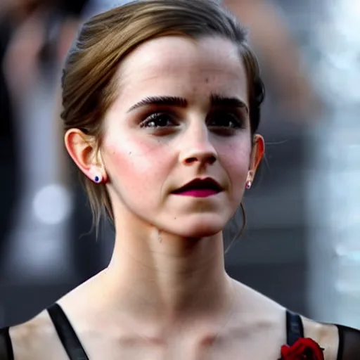 Prompt: photo of emma watson surrounded by electric energy