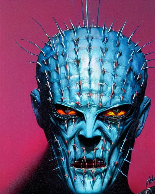 Image similar to Pinhead from Hellraiser by Peter Andrew Jones, detailed