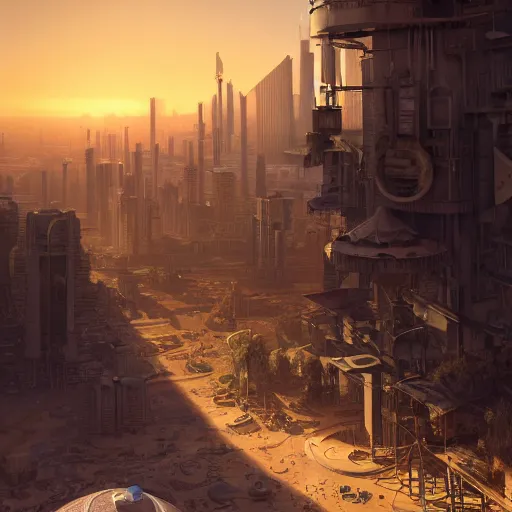 Image similar to a solarpunk desert city similar to Las Vegas, beautiful dynamic lighting, cinematic, wide angle establishing shot, extremely high detail, photo realistic, cinematic lighting, post processed, concept art, artstation, matte painting, style by eddie mendoza, raphael lacoste, alex ross, volumetric lighting, light rays, photorealistic, ultrarealistic, moody, coronarender, 8k