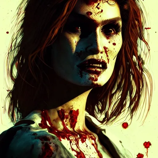 Image similar to portrait of eighties cindy crawford as a zombie, 7 days to die zombie, fine art, award winning, intricate, elegant, sharp focus, cinematic lighting, highly detailed, digital painting, 8 k concept art, art by guweiz and z. w. gu, masterpiece, trending on artstation, 8 k