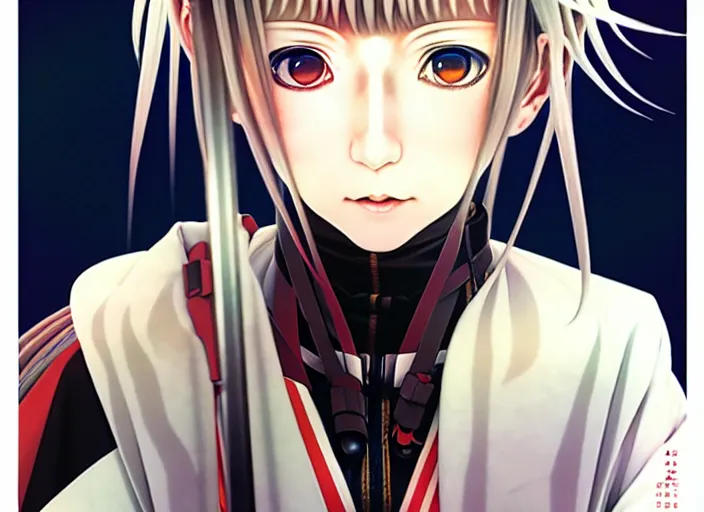 Image similar to last exile, editorial illustration colorful, anime portrait of shiina ringo, murata range, manga, ilya kuvshinov, fine texture, realistic shading, fine details, matte colors, dramatic lighting, dynamic composition, mucha, moody, vivid, volumetric, stippled lighting, cinematic, perfect anime face