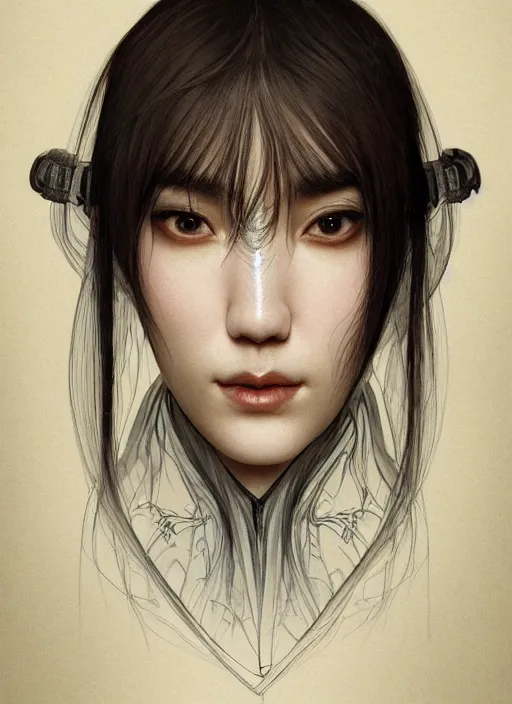 Image similar to symmetry!! portrait of tao okamoto in the style of lord of the rings, machine face, intricate, elegant, highly detailed, digital painting, artstation, concept art, smooth, sharp focus, illustration, art by artgerm and greg rutkowski and alphonse mucha, 8 k