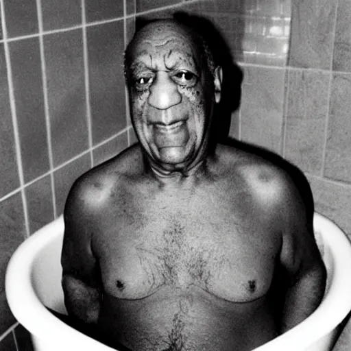 Image similar to bill cosby lurking in a bathtub, shooshing me