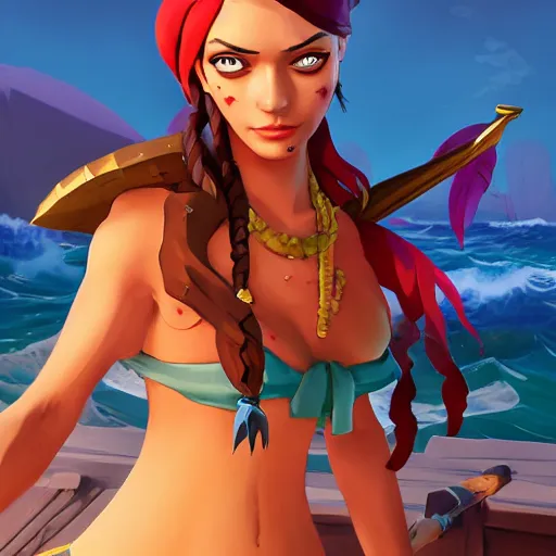 Image similar to jack the pirate mermaid on sea of thieves game avatar hero, behance hd by jesper ejsing, by rhads, makoto shinkai and lois van baarle, ilya kuvshinov, rossdraws global illumination