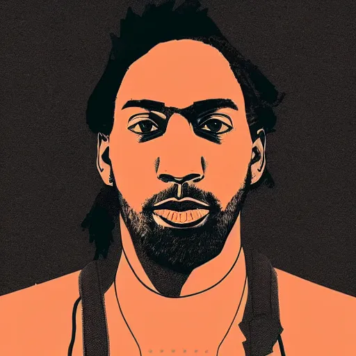 Prompt: a dreamy portrait of kawhi leonard by conrad roset, cybernetically enhanced, hyperdetailed, cyberpunk, cool, trending on artstation