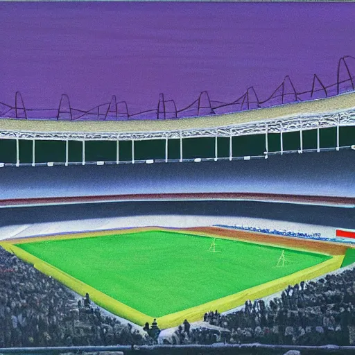 Image similar to olympic stadium, montreal, 1 9 7 6, digital art