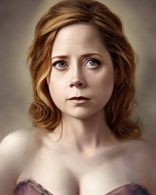 Prompt: beautiful jenna fischer, ethereal, dreamy, backlit, highly detailed, stern expression, realistic lighting, sharp focus, windswept, rule of thirds, symmetrical facial features, by artgerm, wlop, rossdraws, frank frazetta, andrei riabovitchev, trending on artstation, hd, 4 k, fantasy
