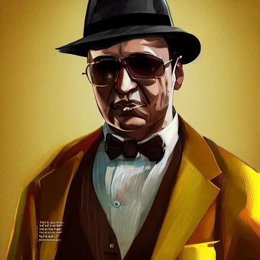 Prompt: “A portrait of a mafia boss in a golden suit, D&D sci-fi, artstation, concept art, highly detailed.”