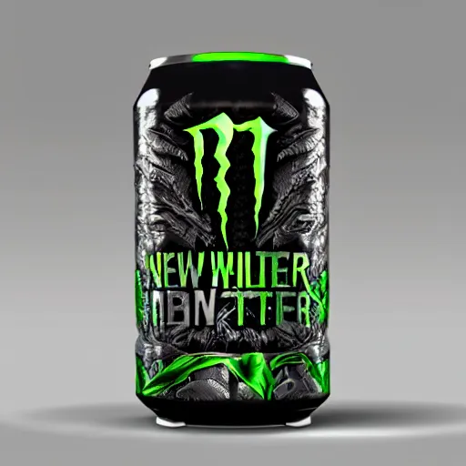 Prompt: new design aluminum can monster energy, elegant, ornate, octane render, style by Artgem, cinematic light, harmony, ultra quality