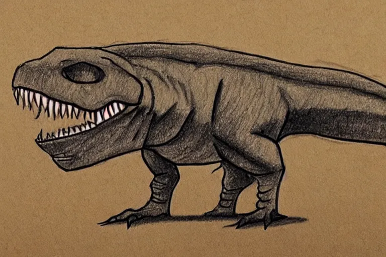 Prompt: how to draw a t - rex