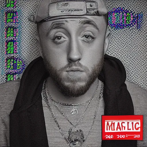 Prompt: cover of a rap album by mac miller, year 2030, detailed, 4khd, artistic