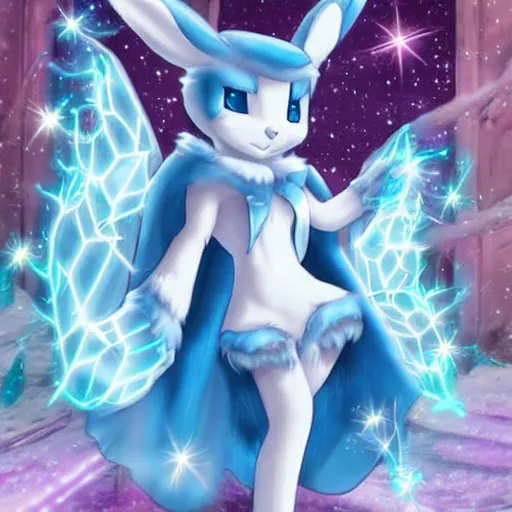 Image similar to A Glaceon ice princess