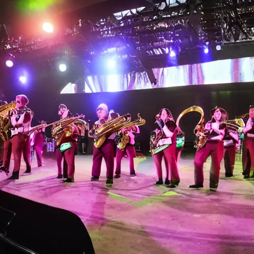 Prompt: cantina band performing at coachella