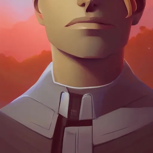 Image similar to face icon stylized minimalist trigun, loftis, cory behance hd by jesper ejsing, by rhads, makoto shinkai and lois van baarle, ilya kuvshinov, rossdraws global illumination