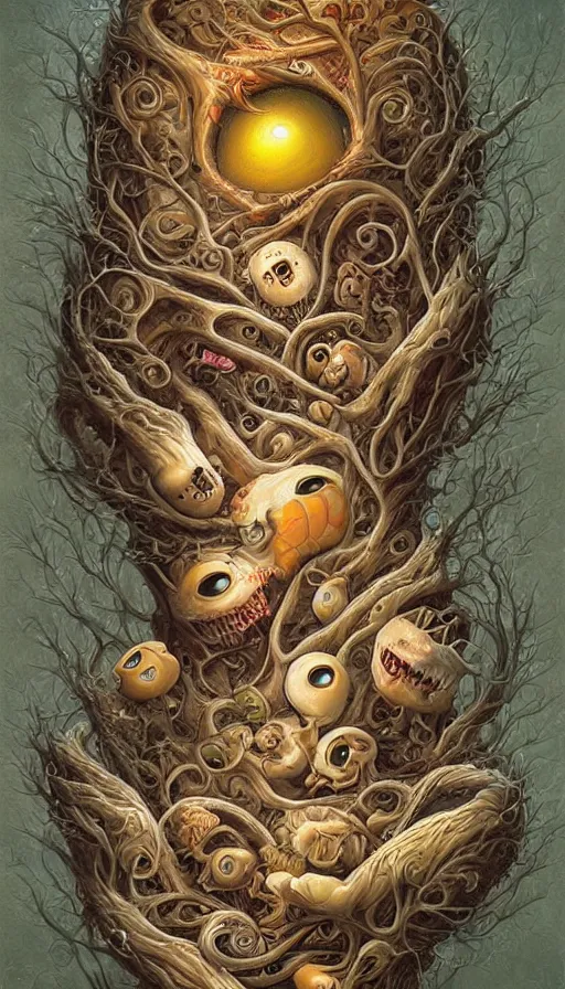 Image similar to life and death mixing together, by naoto hattori