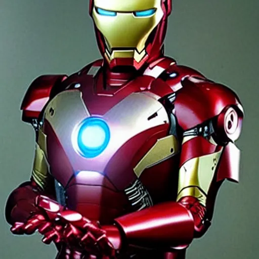 Prompt: Keanu Reeves in an Iron Man costume