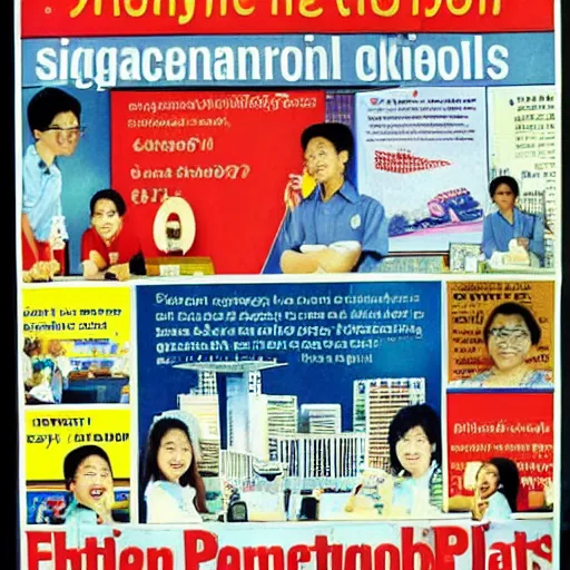 Image similar to 1 9 9 0 s singaporean public education poster for secondary schools