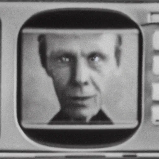 Prompt: an image seen on an old television screen that captures what a dead person sees
