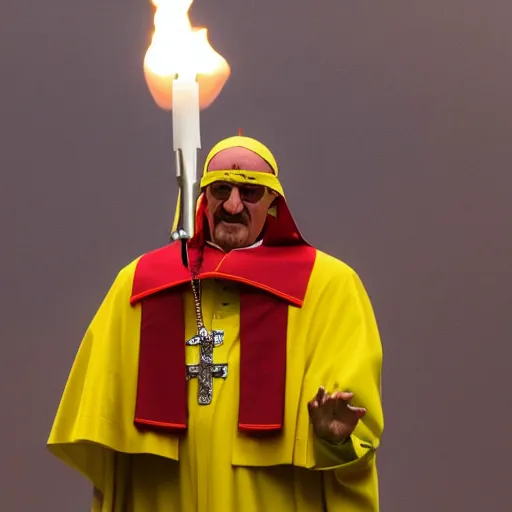 Image similar to hulk hogan as the new pope, dslr photo