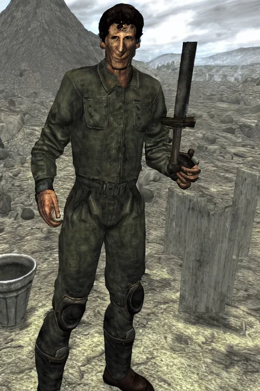 Image similar to Todd Howard as The Master in Fallout 1