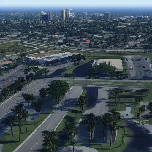 Image similar to pembroke pines florida in gta 5, 8k octane 3D render