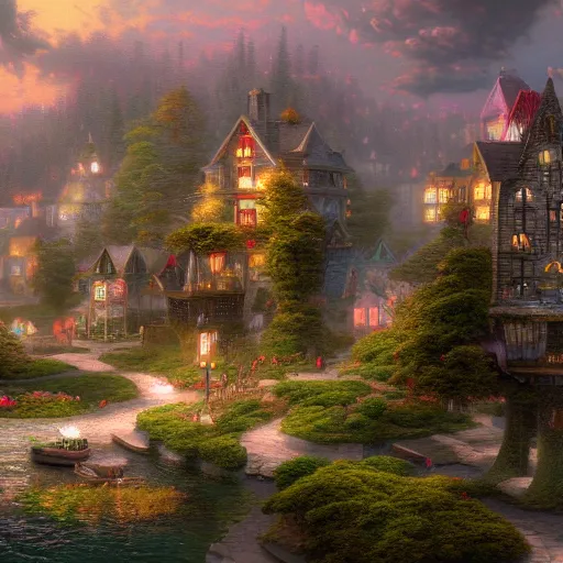 a beautiful matte painting of a alice garden in the, Stable Diffusion