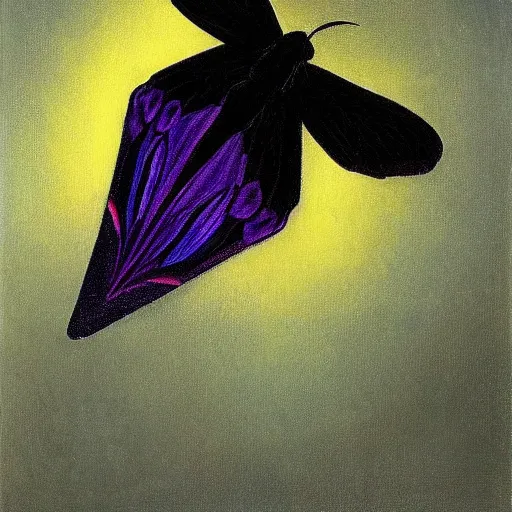 a blackmothsuperrainbow by Raphael, Hopper, and Stable Diffusion