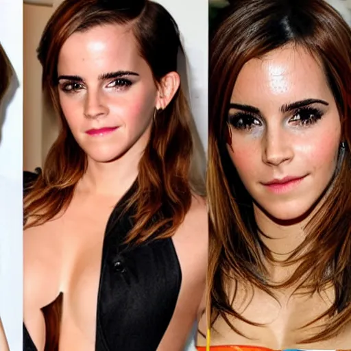 Image similar to Emma Watson with Kim Kardashian's features