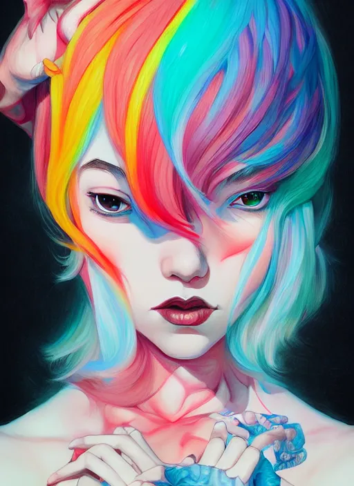 Image similar to dragon painting by martine johanna, ilya kuvshinov, rossdraws, pastel color palette, 2 4 mm lens