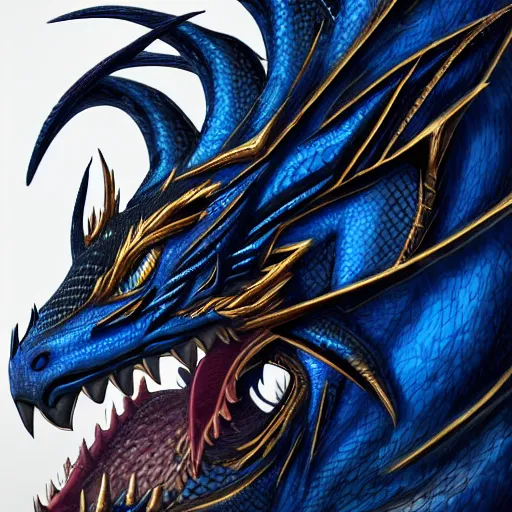 Prompt: a majestic black and blue japanese dragon, hd, 4k, trending on artstation, award winning, 8k, 4k, 4k, 4k, very very very detailed, high quality digital art