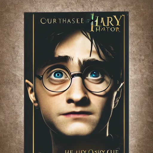 Prompt: curse harry potter book cover 4k