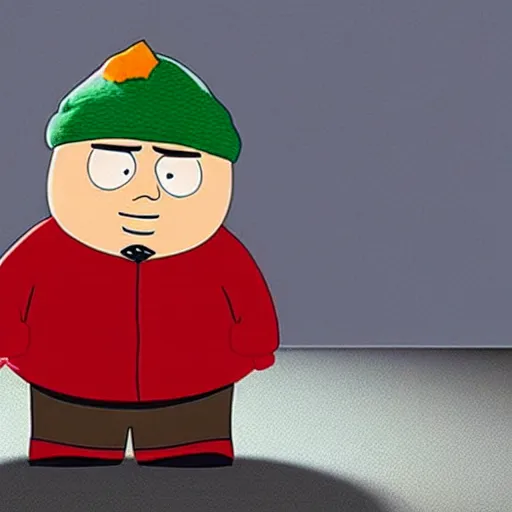 Prompt: Photo of Eric Cartman from south park as a real human