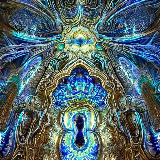 Prompt: an intricate soap carving of a sprawling psychedelic cathedral populated by mandelbrot fractals by android jones, carved stone, unreal engine, white color scheme, volumetric lighting, dynamic lighting, bright, high contrast, neon glow, carved marble, opalescent, sacred geometry, religious, angelic, catholicpunk, stark, trending on artstation