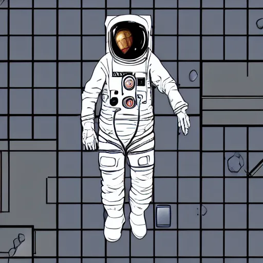 Image similar to SOMA game style, astronaut