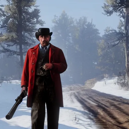 Image similar to Adolf Hitler in red dead redemption 2