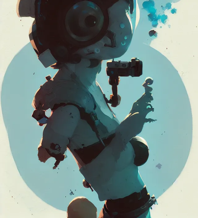 Image similar to a thief of subspace, naturel, art style by atey ghailan, greg rutkowski, greg tocchini, james gilleard, joe gb fenton, in kaethe butcher, dynamic lighting, gradient light blue, brown, blonde cream and white color in scheme, grunge aesthetic