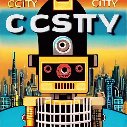 Image similar to Isaac Asimov's Robot City cover art