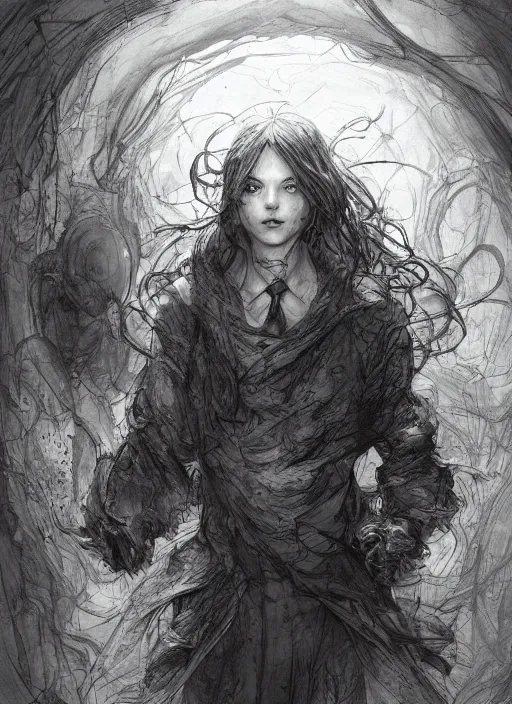 Image similar to portrait, the rabbit hole leading to Wonderland, watercolor, dramatic lighting, cinematic, establishing shot, extremely high detail, foto realistic, cinematic lighting, pen and ink, intricate line drawings, by Yoshitaka Amano, Ruan Jia, Kentaro Miura, Artgerm, post processed, concept art, artstation, matte painting, style by eddie mendoza, raphael lacoste, alex ross