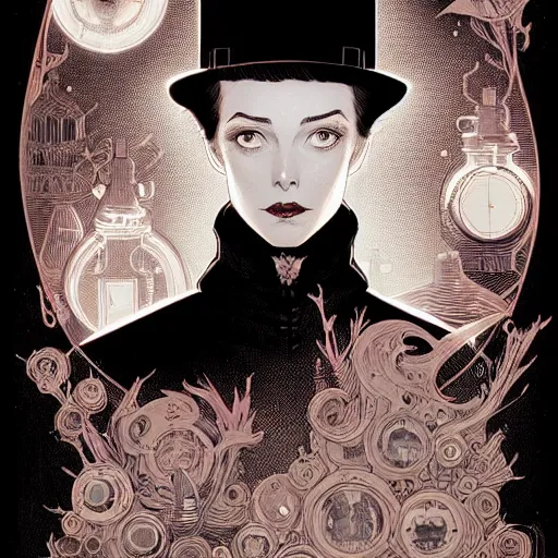 Image similar to portrait top light, by killian eng and joe fenton and martin deschambault and conrad roset, inspired by victorian detectives, red and grey only, etching, fine, sharp high detail,