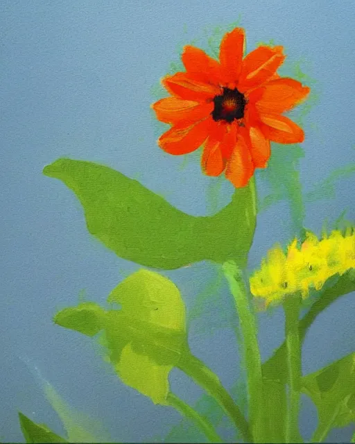 Prompt: a bad painting of a flower, poor design, sloppy, juvenile, cheap