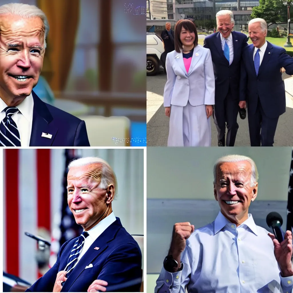 Prompt: Joe Biden as an anime girl