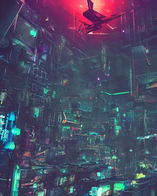 Image similar to cyberpunk bird drone above a city, scifi, futuristic, neon light, highly detailed, concept art, sharp focus, trending on artstation, intricate, atmosphere, raining, art by roman makarenko, dzung phung dinh
