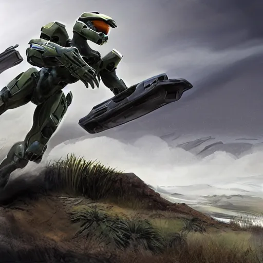 Prompt: concept art, halo atv - n 4