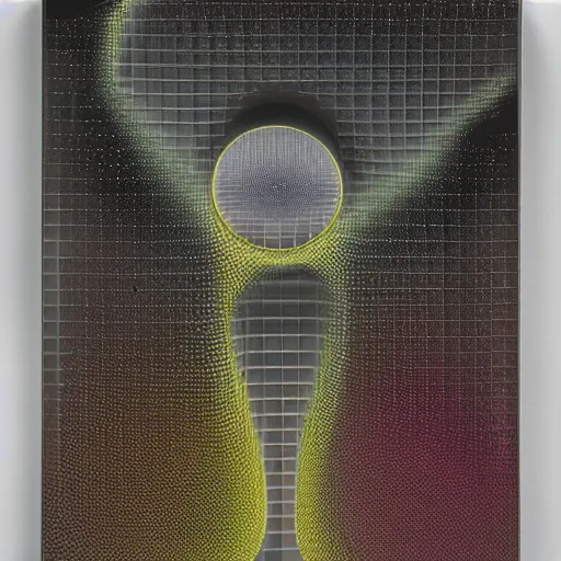 Image similar to A mirror, , by Matthias Grünewald, Okuda San Miguel, Over Dimension, Extreme closeup, Neon, Crackletube, Grain, Cycles, 70mm, New Realism, Cycles, Houdini