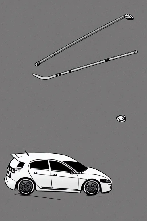 Image similar to 2 d outline illustration of a golf 2