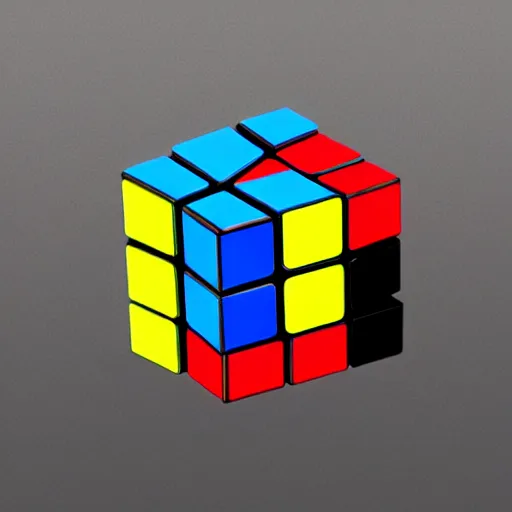 Prompt: A non-euclidean rubik cube, concept desing
