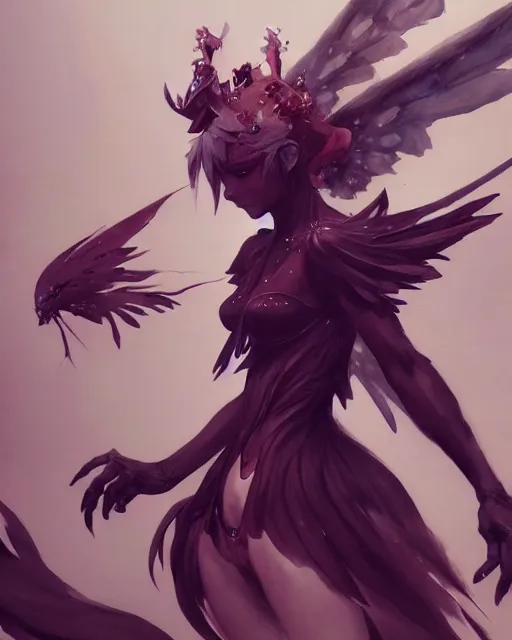 Prompt: concept art of a winged fantasy anima, final fantasy, highly detailed painting by dustin nguyen, akihiko yoshida, greg tocchini, 4 k, trending on artstation, 8 k